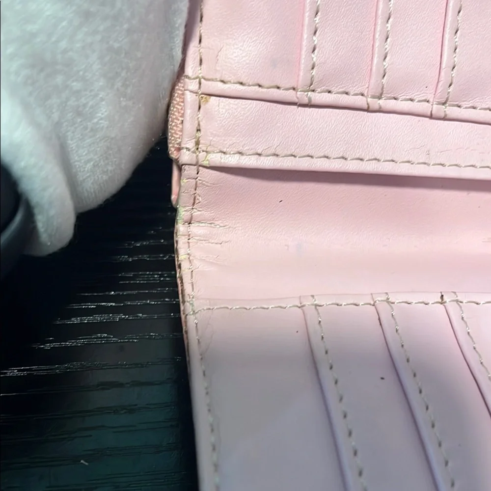 Vintage Prada Milano Pink Leather Crocodile Embossed BiFold Long Wallet Italy - Picture 11 of 16